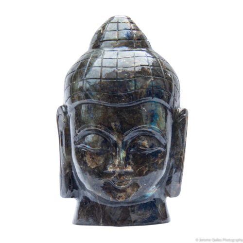 Labradorite Buddha Head Carving