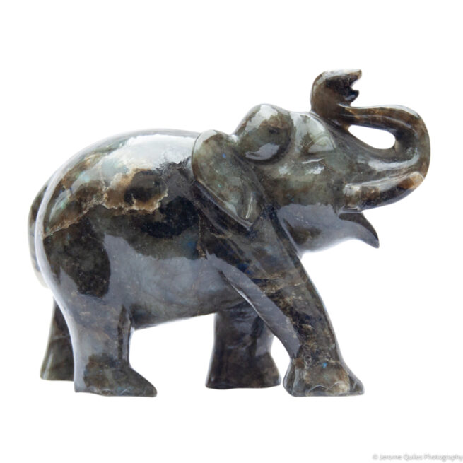 Large Labradorite Elephant Statue