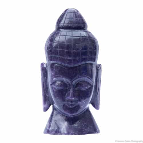 Lepidolite Buddha Head Carving
