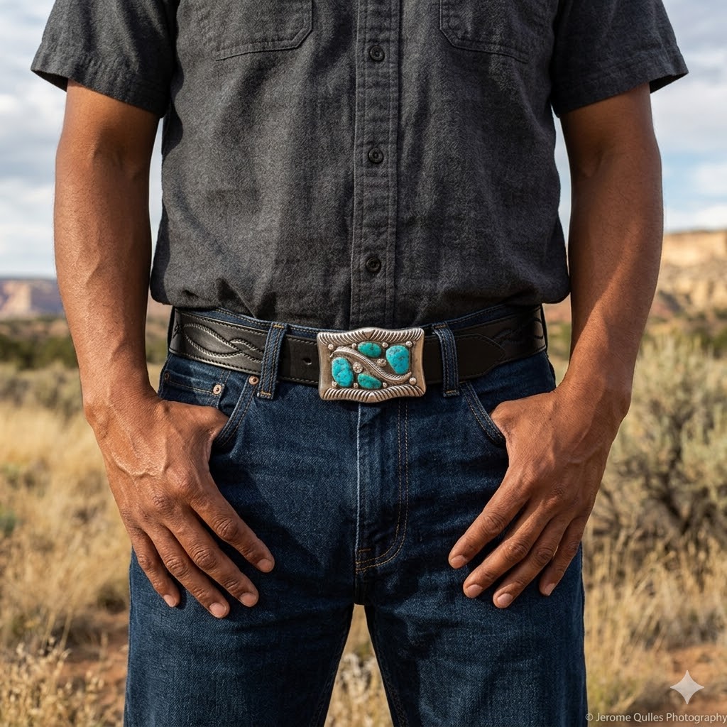 Mike Simplicio Turquoise Belt Buckle