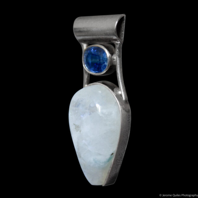 Pendentif Argent Pierre de Lune Kyanite – Image 3