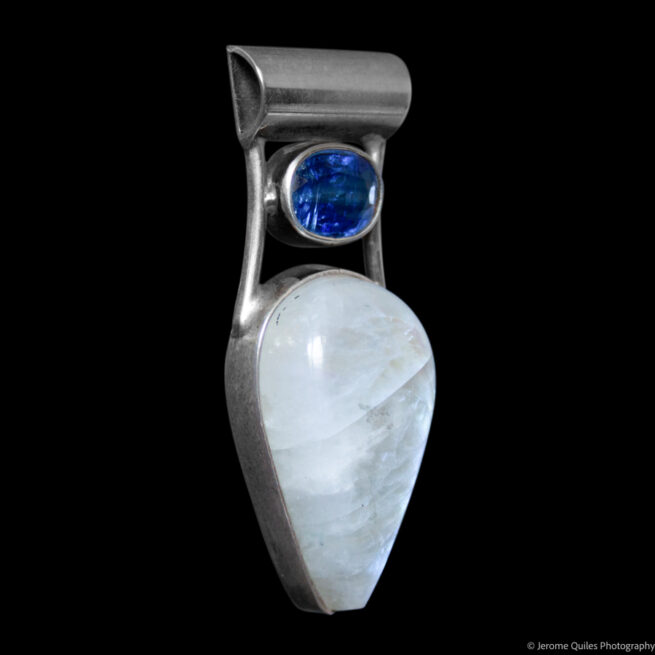 Pendentif Argent Pierre de Lune Kyanite – Image 2
