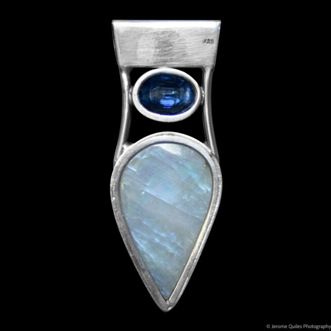 Pendentif Argent Pierre de Lune Kyanite – Image 4