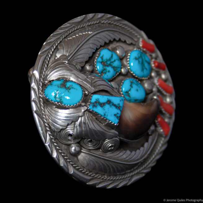 Navajo Bear Claw Belt Buckle - Image 2