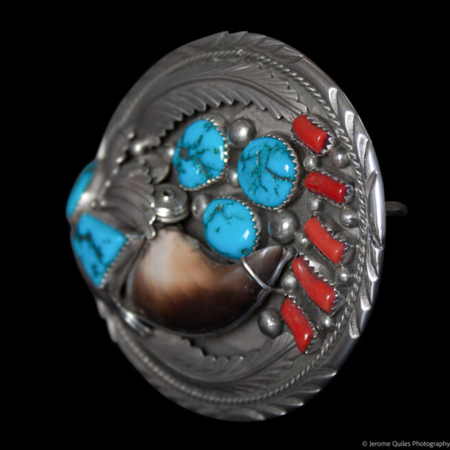 Navajo Bear Claw Belt Buckle - Image 3