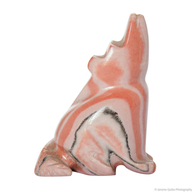 Pink Coyote Zuni Carving
