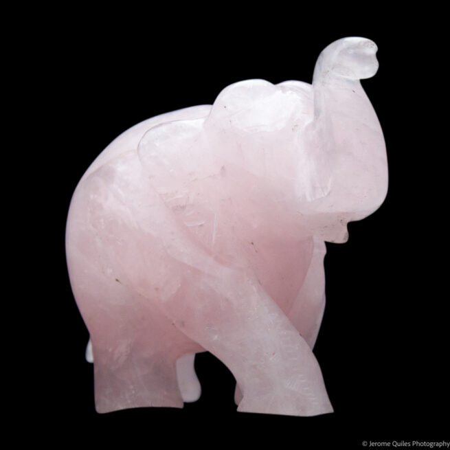 Rose Quartz Elephant Carving - Image 6