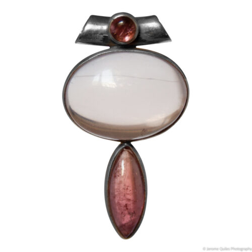 Rose Quartz Rubellite Tourmaline Pendant