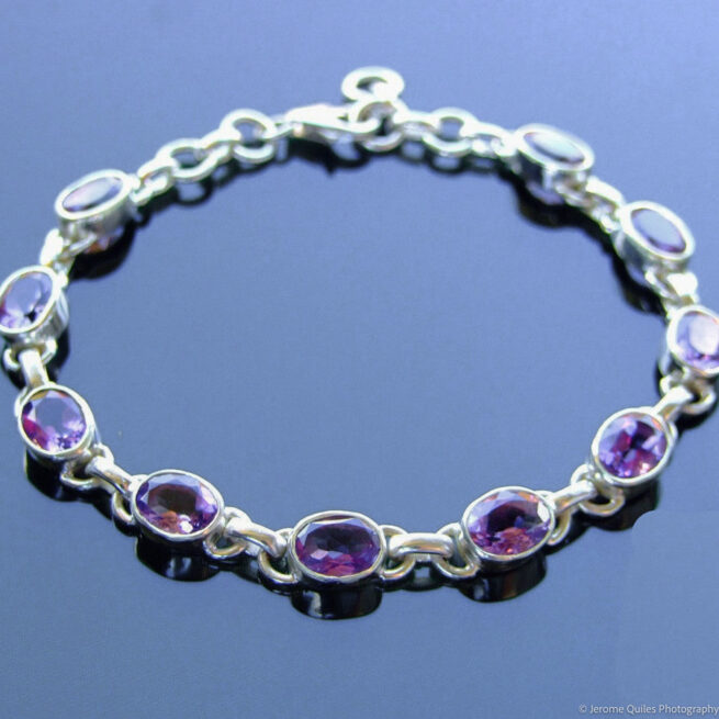 Sterling Silver Amethyst Bracelet