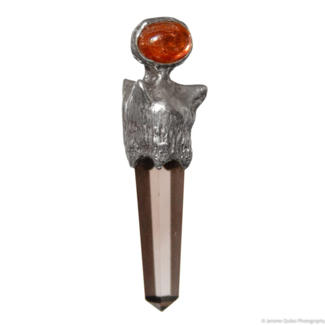 Pendentif Renard Héliolite Quartz Fumé – Image 2