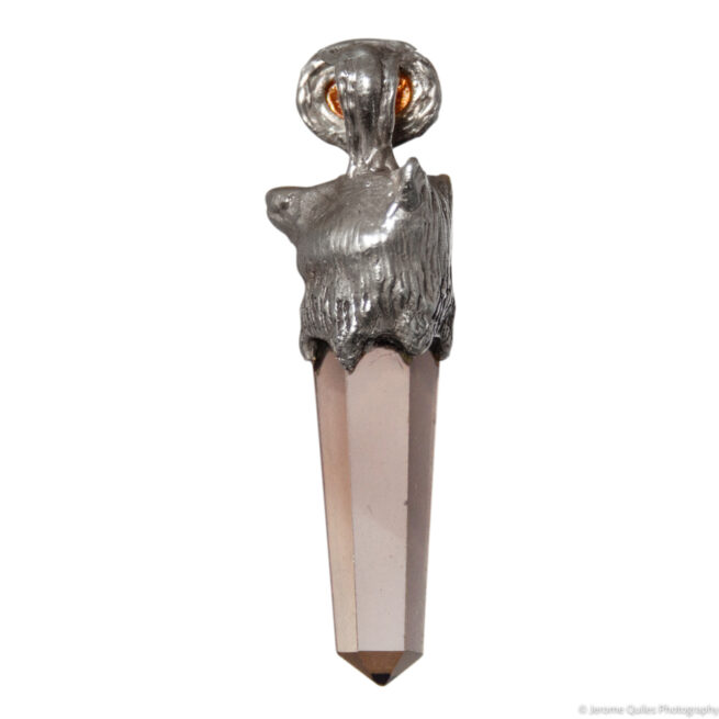 Pendentif Renard Héliolite Quartz Fumé – Image 4