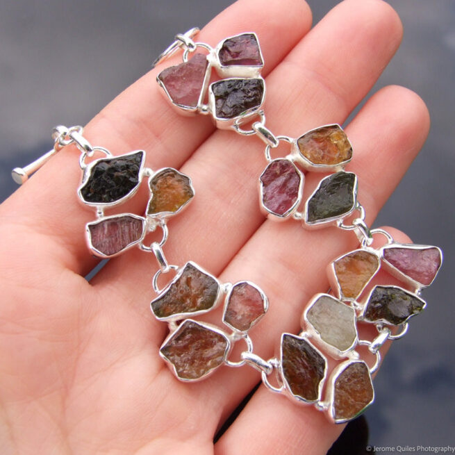 Tourmaline Citrine Peridot Aquamarine Bracelet - Image 2