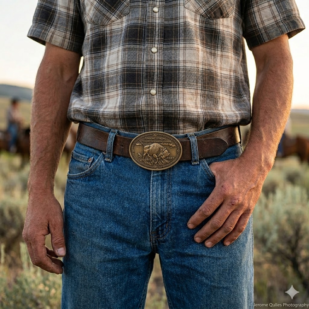 Vintage Brass Belt Buckle