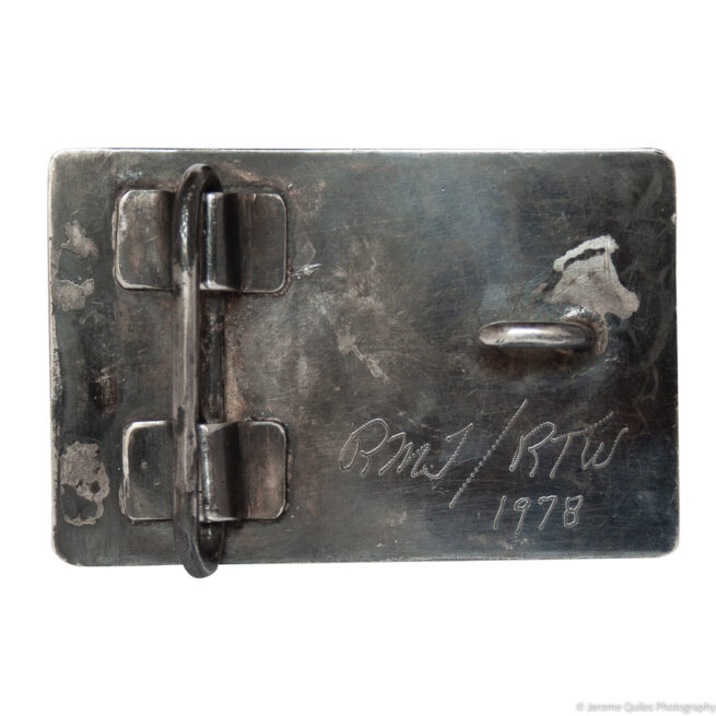 Vintage Green Turquoise Belt Buckle - Image 4
