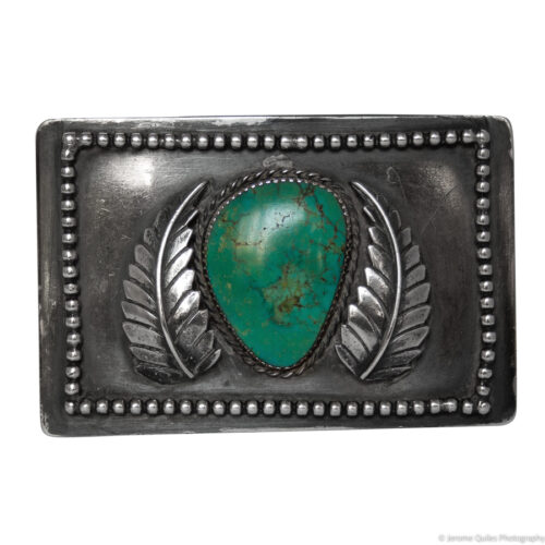 Vintage Green Turquoise Belt Buckle