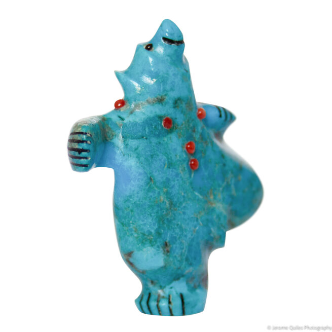 Zuni Turquoise Bear Carving - Image 2