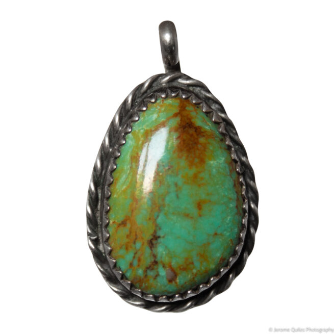 Green Brown Turquoise Pendant