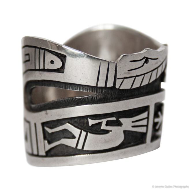 Hopi Silver Snake Ring - Image 2