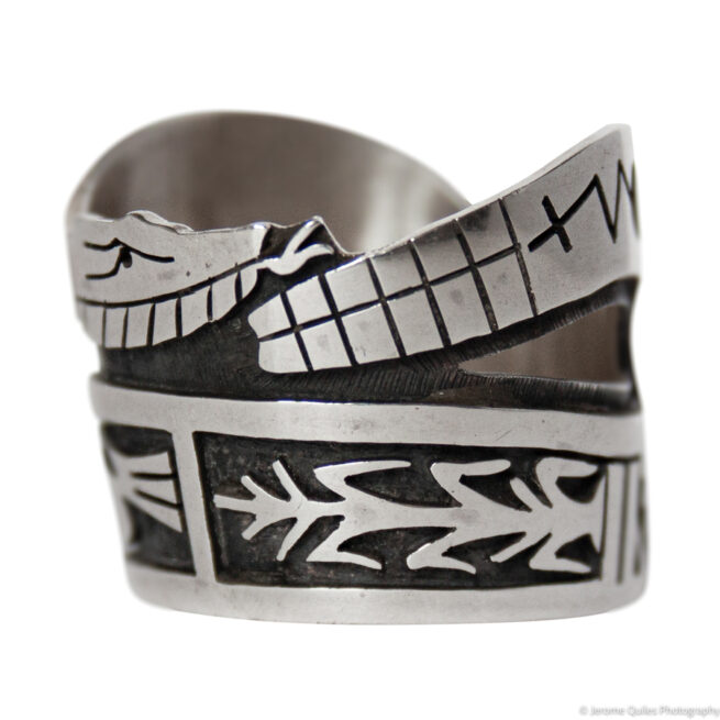 Hopi Silver Snake Ring - Image 6