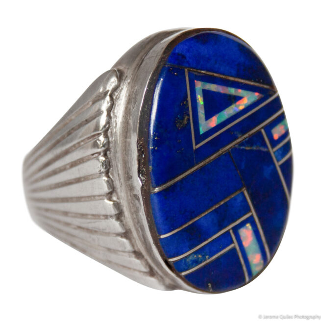 Lapis Opal Zuni Ring - Image 2