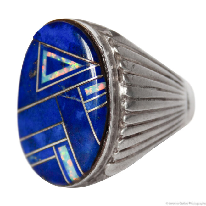 Lapis Opal Zuni Ring - Image 3