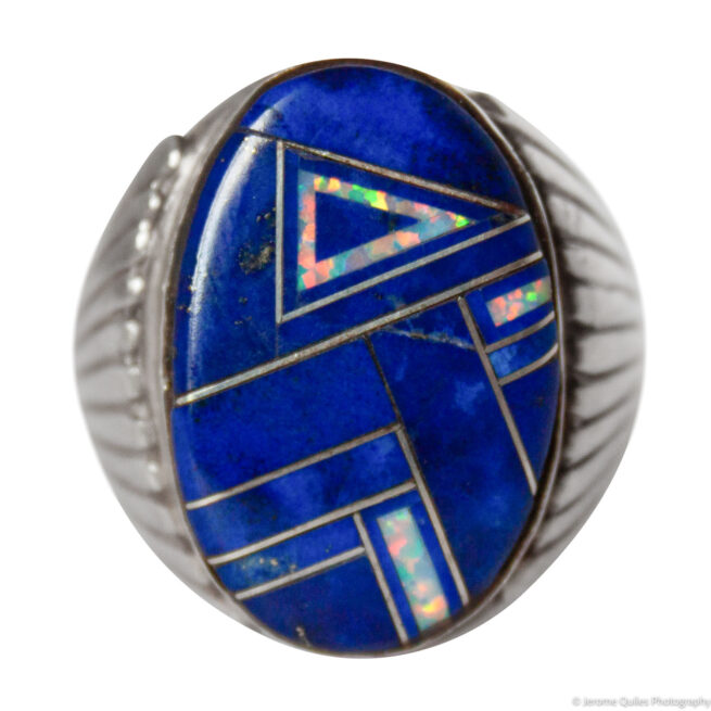 Lapis Opal Zuni Ring