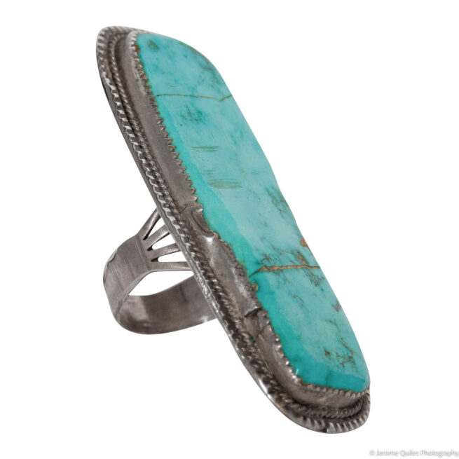 Large Rectangular Turquoise Ring - Image 2