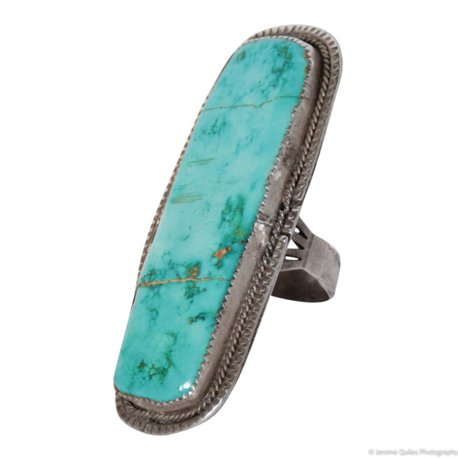 Large Rectangular Turquoise Ring - Image 3