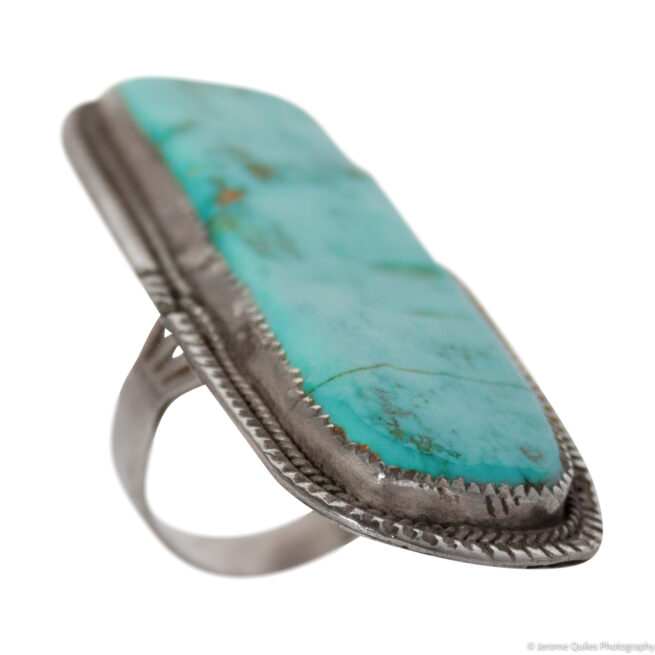 Large Rectangular Turquoise Ring - Image 5