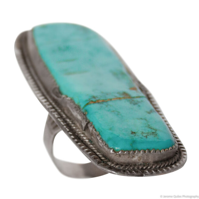 Large Rectangular Turquoise Ring - Image 4