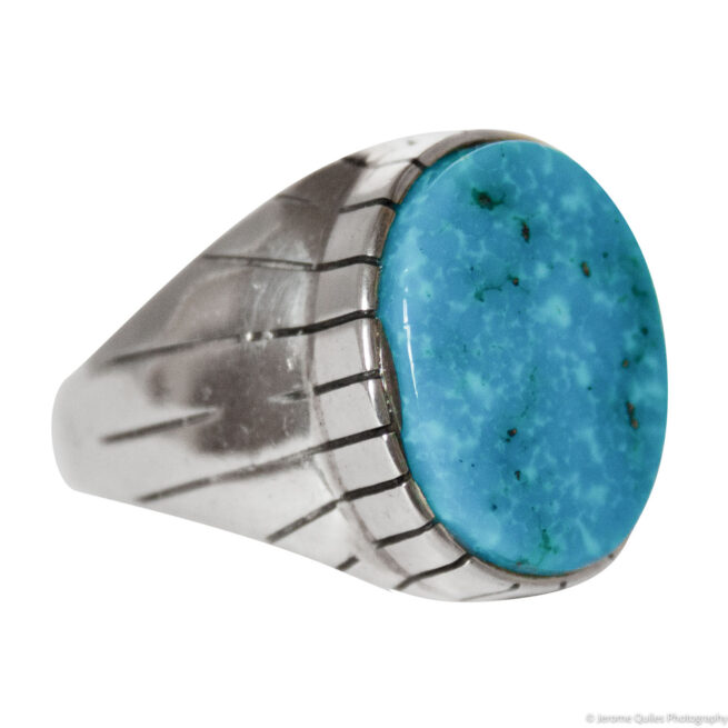 Native American Turquoise Signet Ring - Image 2