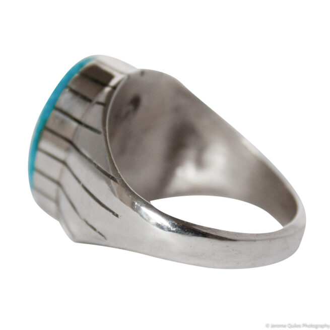 Native American Turquoise Signet Ring - Image 5
