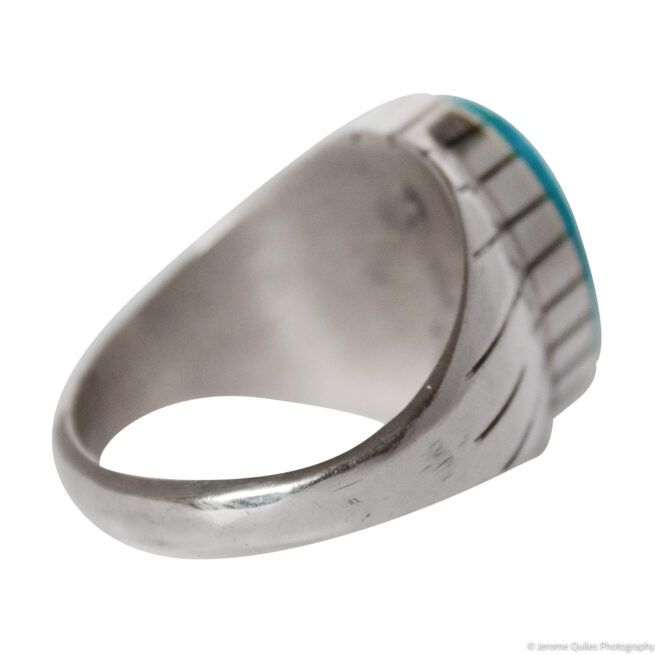 Native American Turquoise Signet Ring - Image 4