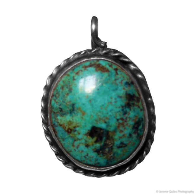 Round Navajo Turquoise Pendant