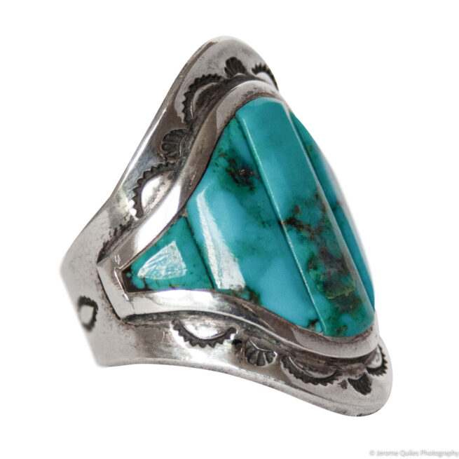 Tapered Zuni Turquoise Ring - Image 2