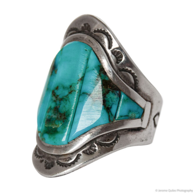 Tapered Zuni Turquoise Ring - Image 3