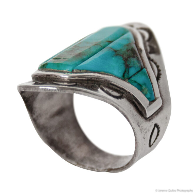 Tapered Zuni Turquoise Ring - Image 6