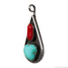 Pendentif Goutte Turquoise Corail – Image 3