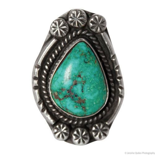 Turquoise Silver Navajo Ring