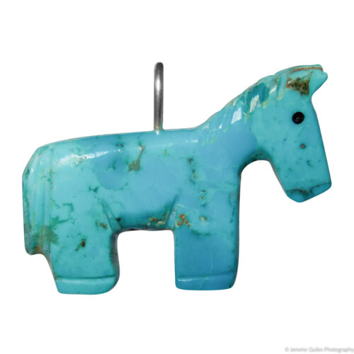 Zuni Turquoise Horse Pendant