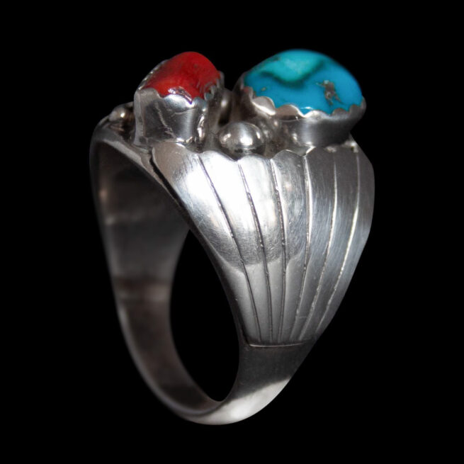 Chevalière Navajo Bleu Rouge – Image 5