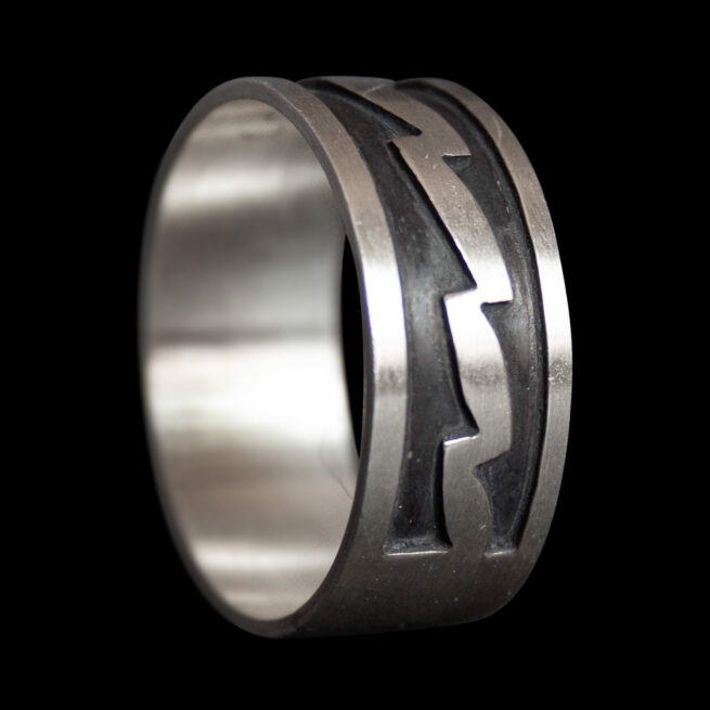 Bague Argent Éclair – Image 3
