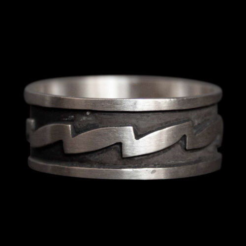 Lightning Bolt Silver Ring