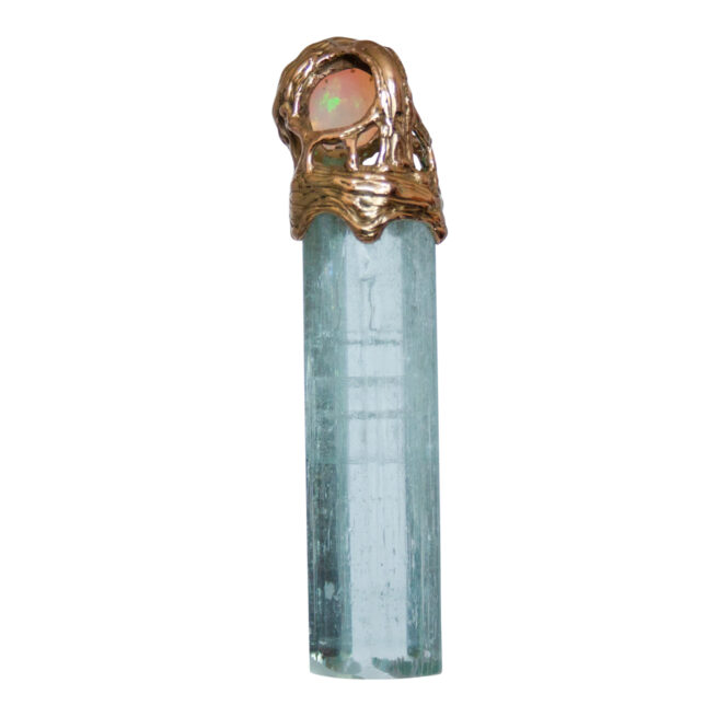 Pendentif Or 18K Aquamarine Opale – Image 5