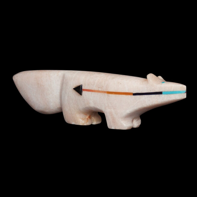 Alabaster Zuni Wolf Carving - Image 2
