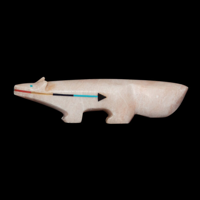 Alabaster Zuni Wolf Carving - Image 5
