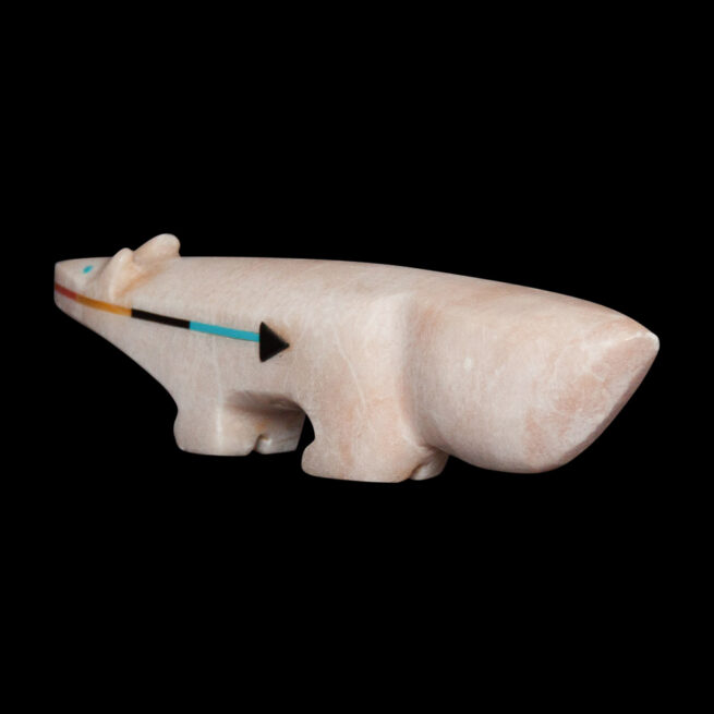 Alabaster Zuni Wolf Carving - Image 4