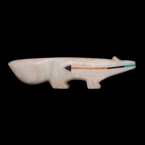 Alabaster Zuni Wolf Carving