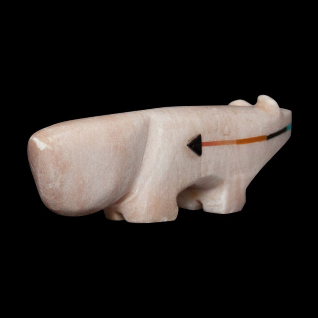 Alabaster Zuni Wolf Carving - Image 3