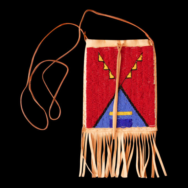 Sacoche Épaule Perles Bleues Rouges – Image 3